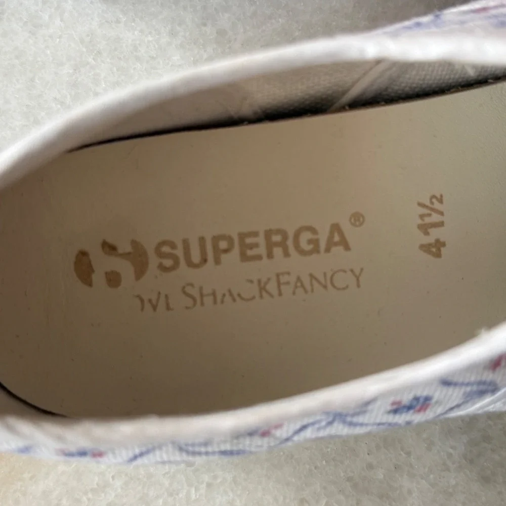 LoveShackFancy x Superga Platform Sneakers‎ Floral Print Pink Laces Size 41.5